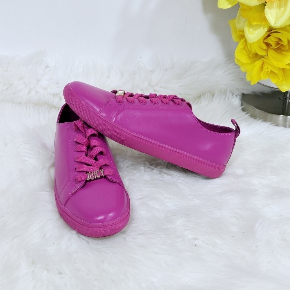 Juicy Couture pink leather sneakers size 9.5